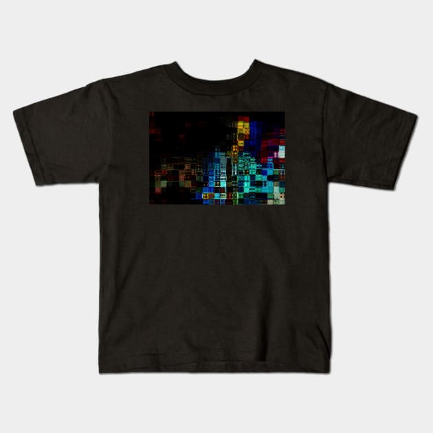 Psychedelic Cityscape Kids T-Shirt by ARTWORKandBEYOND